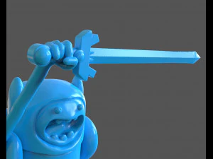 finn the human sculpture 3D Print Model