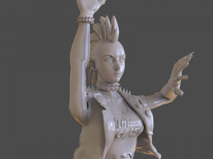 stylized punk storm figurine 3D प्रिंट मॉडल