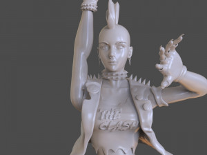 stylized punk storm figurine 3D प्रिंट मॉडल