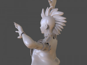 stylized punk storm figurine 3D प्रिंट मॉडल