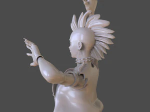 stylized punk storm figurine 3D Print Model