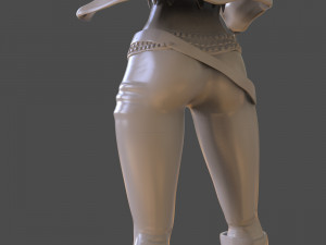 stylized punk storm figurine 3D प्रिंट मॉडल