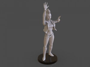 stylized punk storm figurine 3D प्रिंट मॉडल