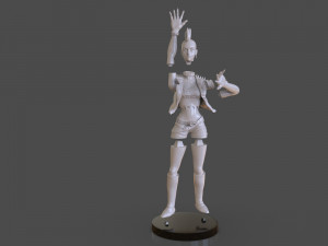 stylized punk storm figurine 3D प्रिंट मॉडल