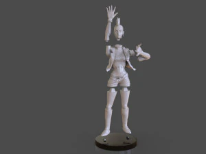 stylized punk storm figurine 3D Print Model