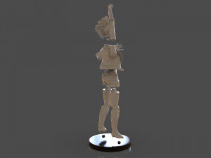 stylized punk storm figurine 3D प्रिंट मॉडल
