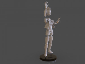 stylized punk storm figurine 3D प्रिंट मॉडल