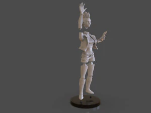 stylized punk storm figurine 3D Print Model