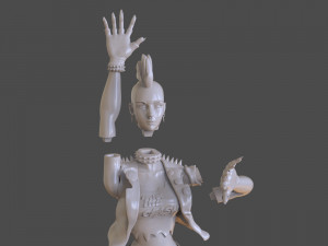 stylized punk storm figurine 3D प्रिंट मॉडल