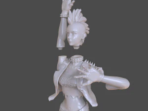 stylized punk storm figurine 3D Print Model
