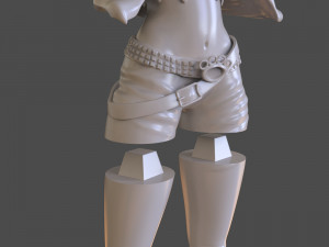 stylized punk storm figurine 3D प्रिंट मॉडल
