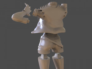 stylized punk storm figurine 3D प्रिंट मॉडल