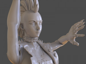 stylized punk storm figurine 3D प्रिंट मॉडल