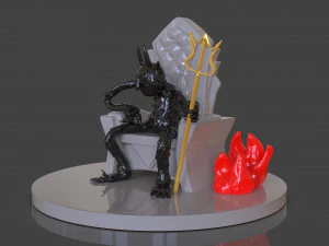 cuphead the devil sculpture 3D Print Model