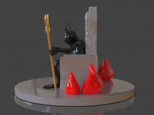 cuphead the devil sculpture 3D Print Model