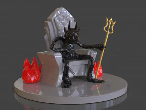 cuphead the devil sculpture 3D Print Model