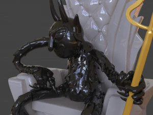 cuphead the devil sculpture 3D Print Model