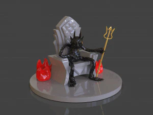 cuphead the devil sculpture 3D Print Model