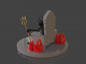 cuphead the devil sculpture 3D Print Model