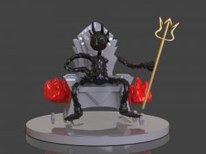 cuphead the devil sculpture 3D Print Model
