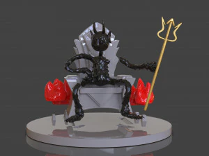 cuphead the devil sculpture 3D Print Model