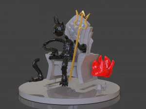 cuphead the devil sculpture 3D Print Model