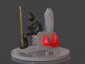 cuphead the devil sculpture 3D Print Model