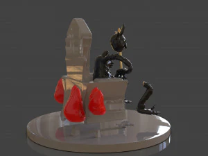 cuphead the devil sculpture 3D Print Model