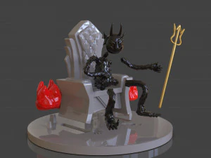 cuphead the devil sculpture 3D Print Model