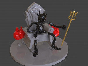 cuphead the devil sculpture 3D Print Model