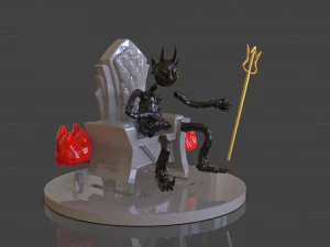 cuphead the devil sculpture 3D Print Model