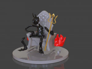 cuphead the devil sculpture 3D Print Model