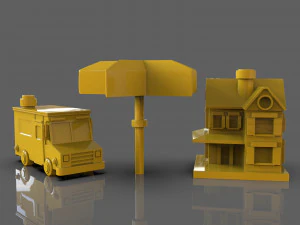 patung-patung restoran mengemas model cetak 3d Model Cetak 3D