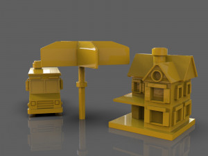 restaurant figurines pack 3d print model 3D Baskı Modeli