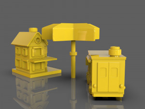 restaurant figurines pack 3d print model 3D Baskı Modeli