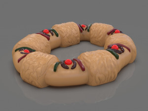 stylized king cake mexican style 3D प्रिंट मॉडल
