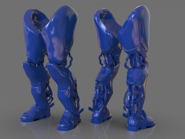 robotic legs 3Dプリントモデル .c4d .max .obj .3ds .fbx .stl .blend 