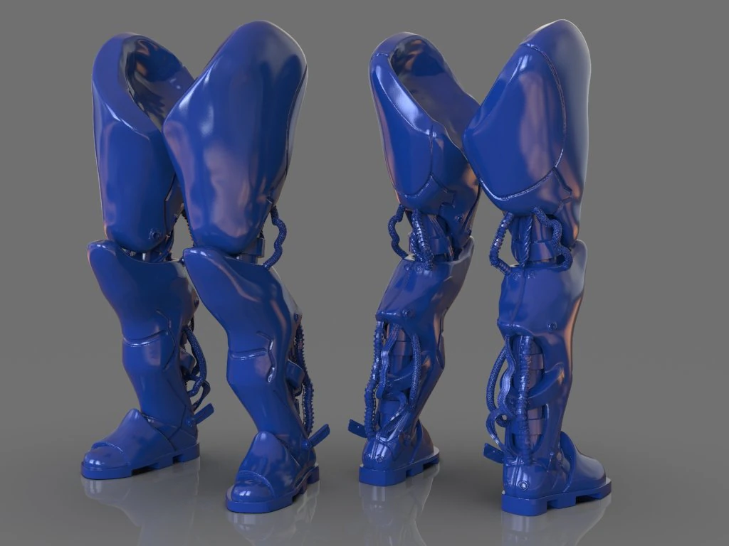 robotic legs 3D Print Model .c4d .max .obj .3ds .fbx .stl .blend 