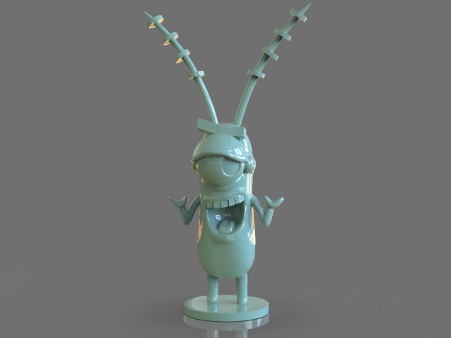 plankton arttoy sculpture 3D Принт Модель .c4d .max .obj .3ds .fbx .stl .blend 