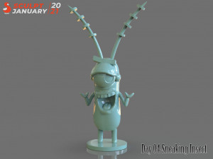 plankton arttoy sculpture 3D Принт Модель