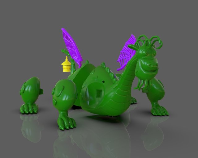 petes dragon figurine 3D 프린트 모델 .c4d .max .obj .3ds .fbx .stl .blend