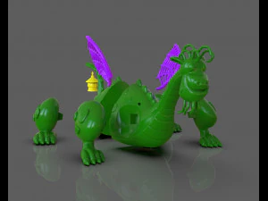 estatueta de drag&atilde;o petes Modelo de Impressão 3D