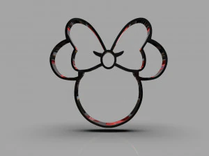 форма для печива Мінні та номер 2 3D Принт Модель