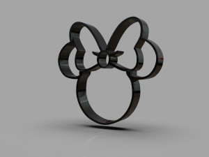 minnie and number 2 cookie cutter 3D 프린트 모델