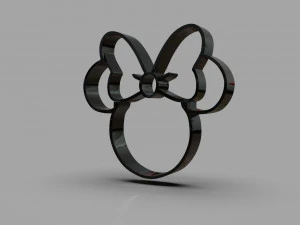 форма для печива Мінні та номер 2 3D Принт Модель