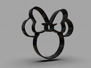 форма для печива Мінні та номер 2 3D Принт Модель