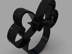 minnie and number 2 cookie cutter 3D 프린트 모델