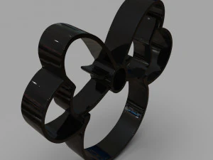 форма для печива Мінні та номер 2 3D Принт Модель