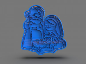 christmas cookie cutter nativity 3D Print Model