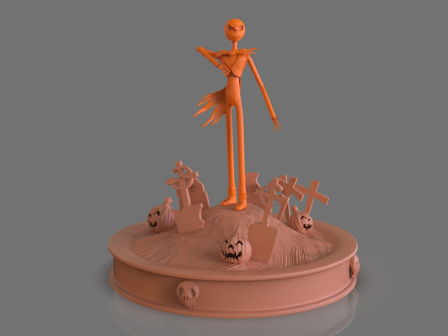 jack skellington sculpture 3D Print Model .c4d .max .obj .3ds .fbx .stl .blend 